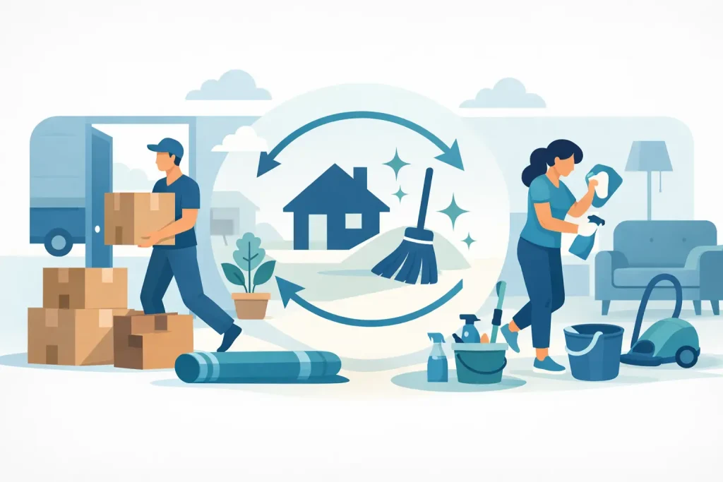 How to Coordinate Moving and Cleaning Without Stress
