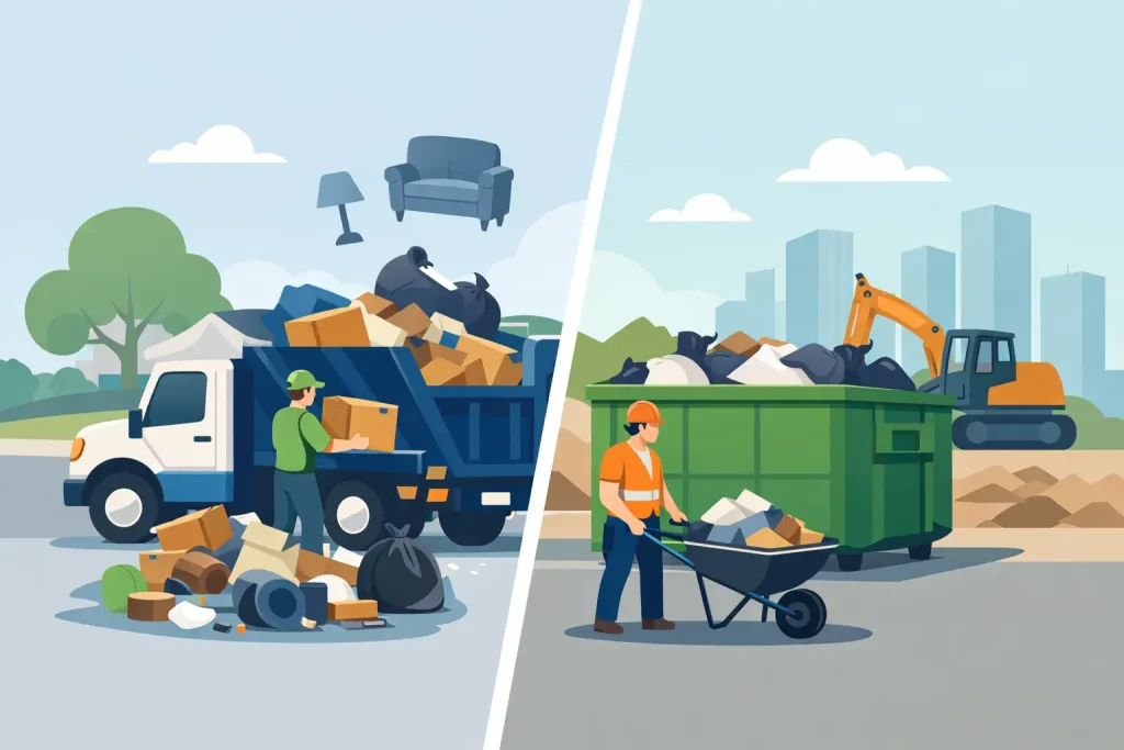 Junk Removal Versus Dumpster Rental: Which Fits?